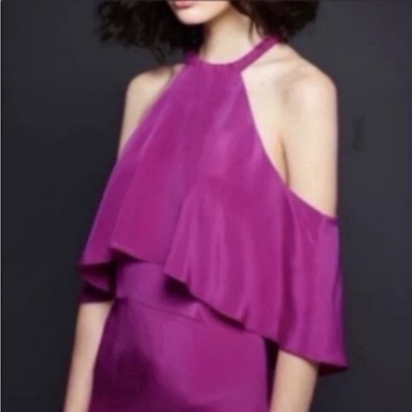 NWT Kobi Halperin Leyton Silk Dress Dragon Fruit (SD1) - Picture 2 of 5